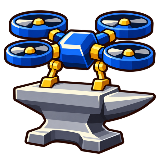 A drone carrying an anvil (the in-game Drone Drop icon)