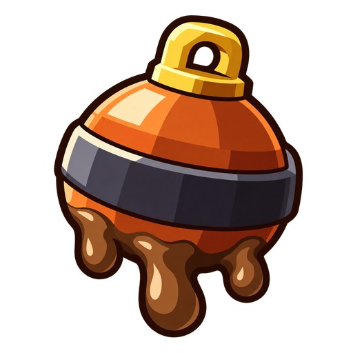 A dripping mud bomb (the in-game Mud Bomb icon)