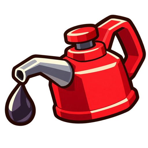 A red oil can pouring a drop (the in-game Oil Slick icon)