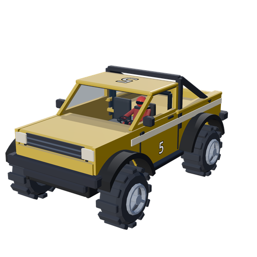 Bea Sting's yellow #5 truck, rendered in the game